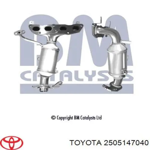 Купить 2505147040 Toyota Преобразователь отработавших газов