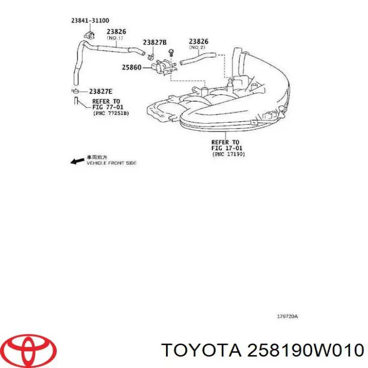 Клапан преобразователь давления наддува (соленоид) на Toyota Yaris P21