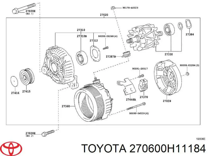 270600h11184 Toyota gerador