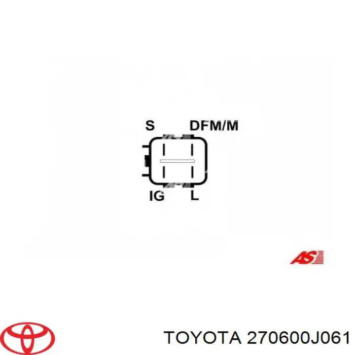 270600J06184 Toyota генератор
