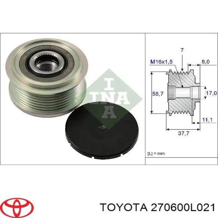 Автомобильный генератор Toyota 270600L021 цена, от 129.01 USD