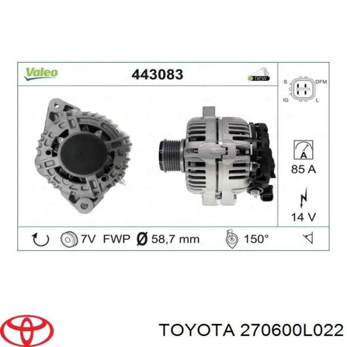 270600L022 Toyota gerador