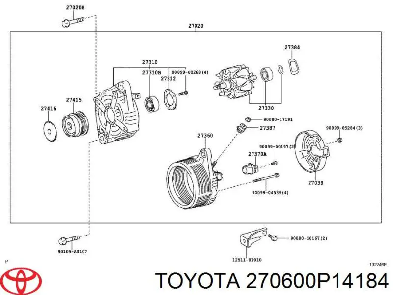 2706031081 Toyota генератор