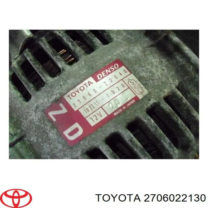 Alternador 2706022130 Toyota