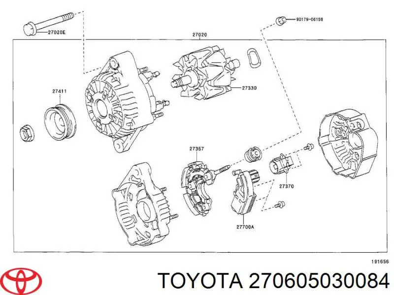 270605030084 Toyota генератор