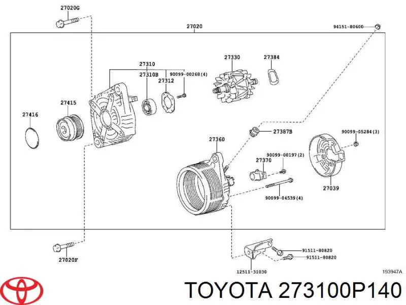 273100P140 Toyota 