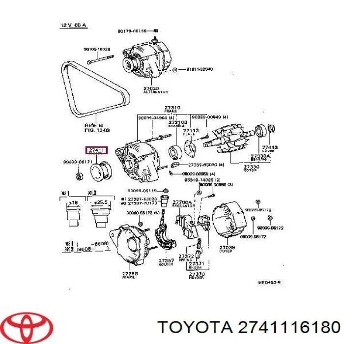 Инерционный шкив Toyota 2741116180 цена, от 41.07 USD