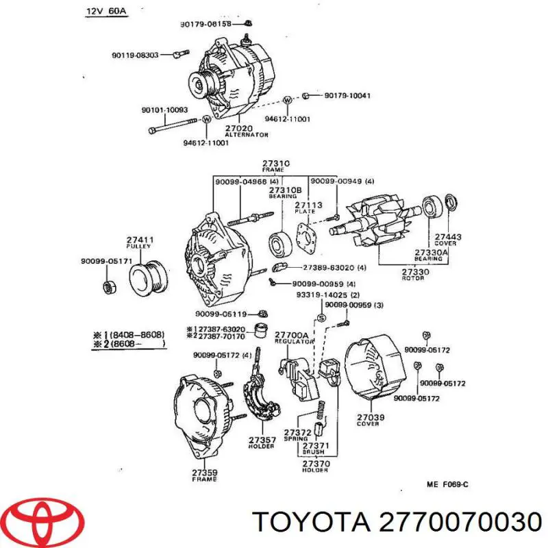 Regulador De Rele Del Generador (Rele De Carga) 2770070030 Toyota