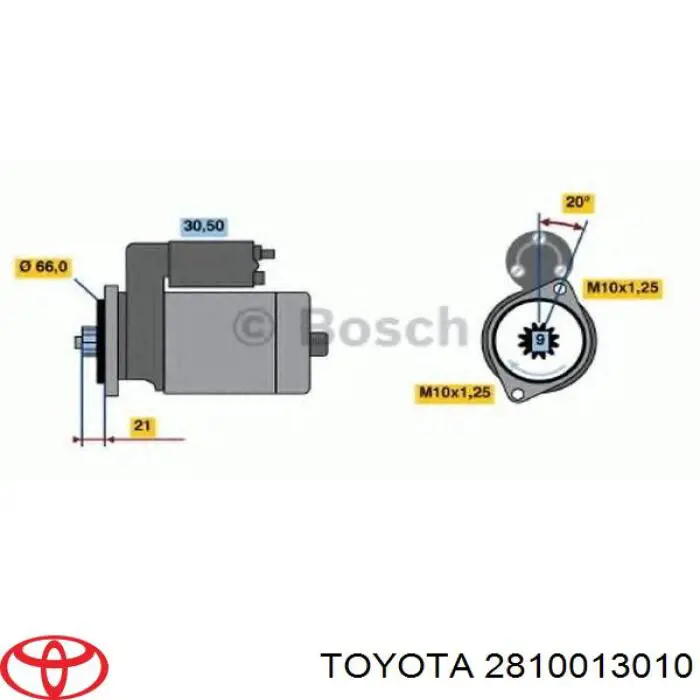 Стартер 2810013010 Toyota