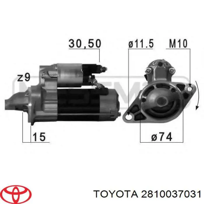 Купить 2810037031 Toyota Стартер