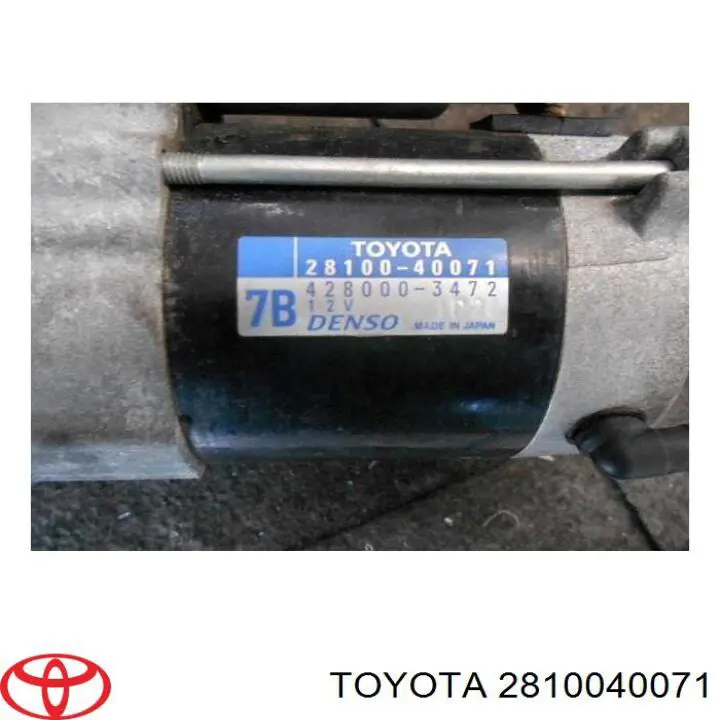 2810040071 Toyota motor de arranco