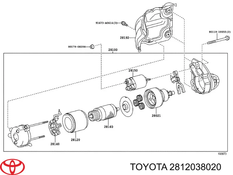 Обмотка стартера, статор на Toyota Auris JPP 