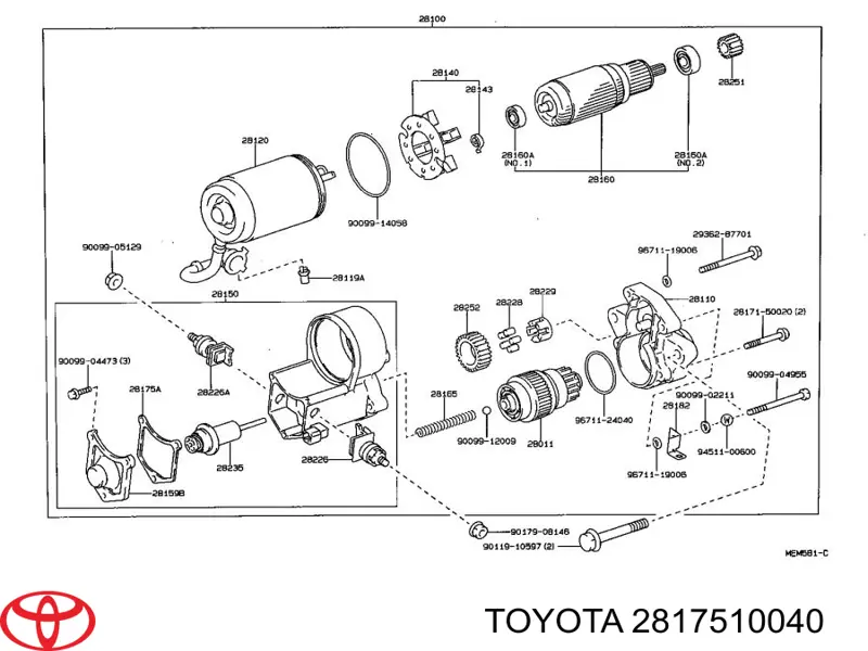 2817510040 Toyota 