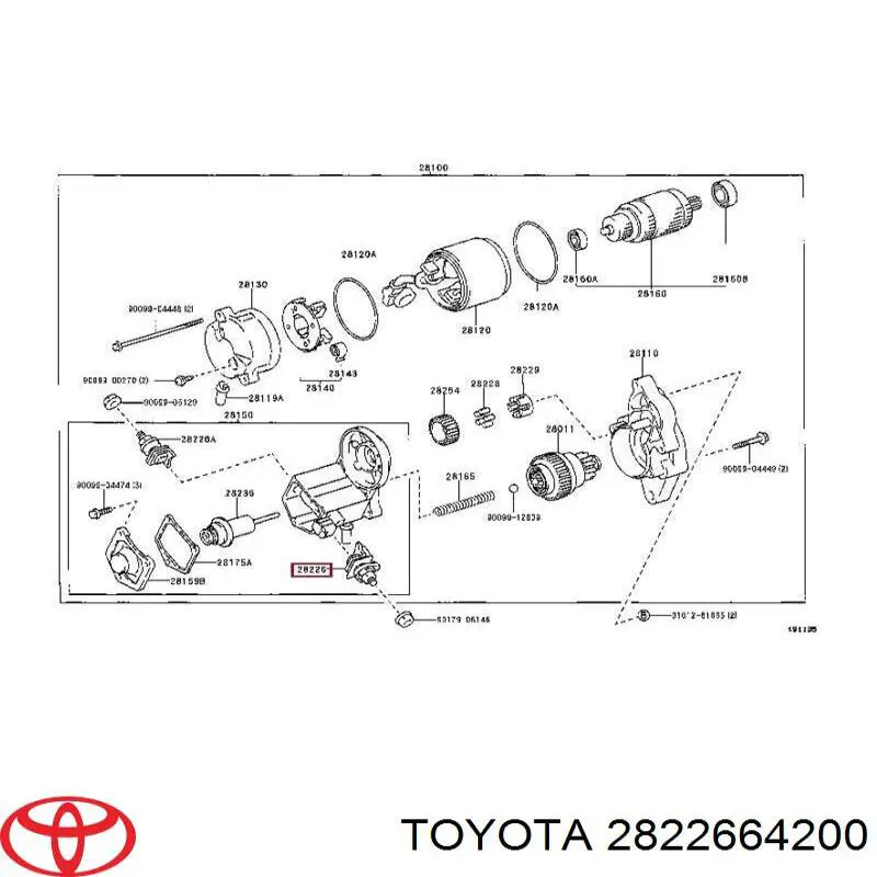 2822664200 Toyota roda-livre do motor de arranco