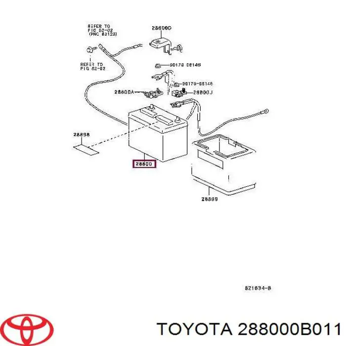 Аккумулятор 288000B011 Toyota