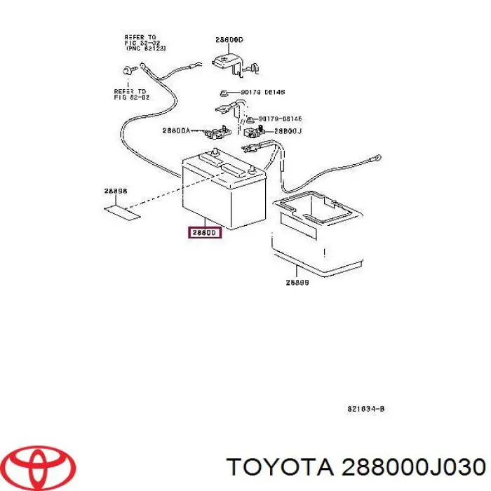 Аккумулятор Toyota 288000J030