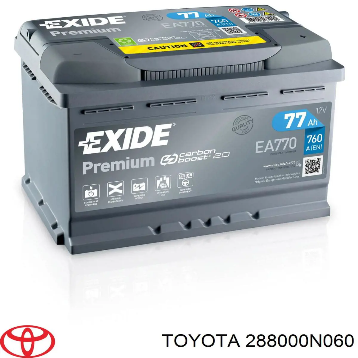 ▷ EXIDE EA640 Аккумуляторная батарея - (288000T060 / 288000N040