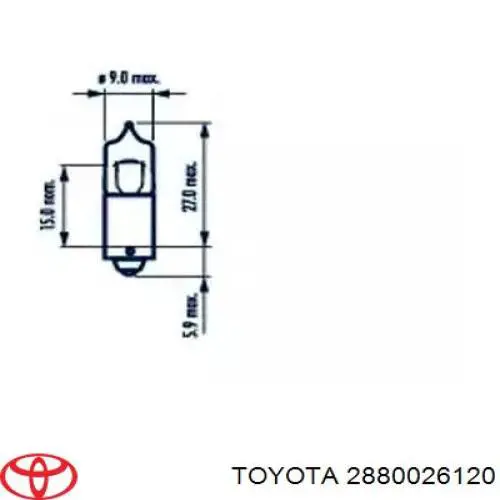 2880026120 TOYOTA Batería original y equivalente