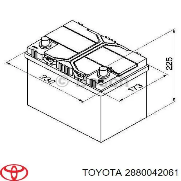 Batería de arranque 2880042061 Toyota