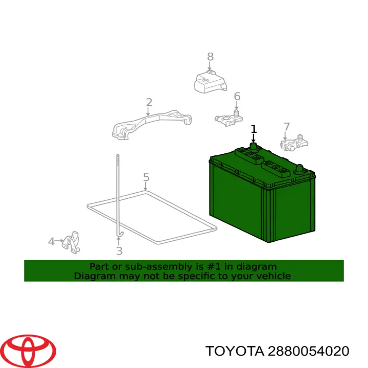 Аккумулятор автомобильный Toyota 2880054020 цена, от 122.59 USD