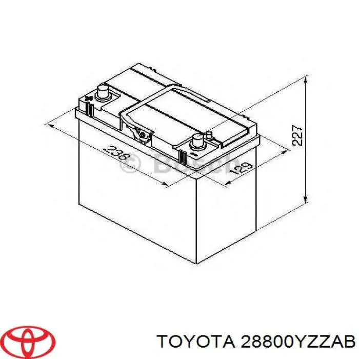 Batería de arranque 28800YZZAB Toyota