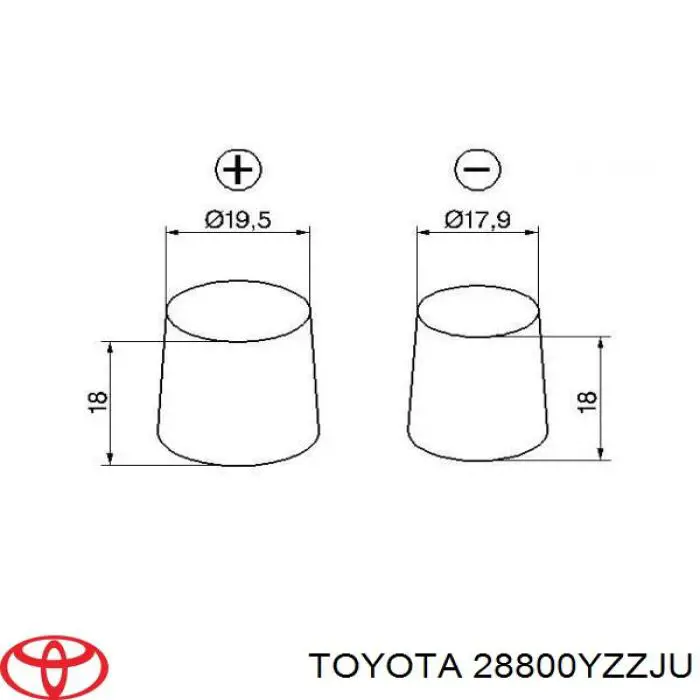 Аккумулятор Toyota 28800YZZJU