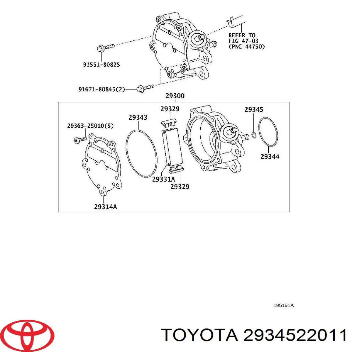  2934522011 Toyota