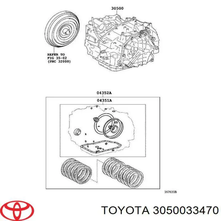 3050033470 Toyota акпп в сборе (автоматическая коробка передач)
