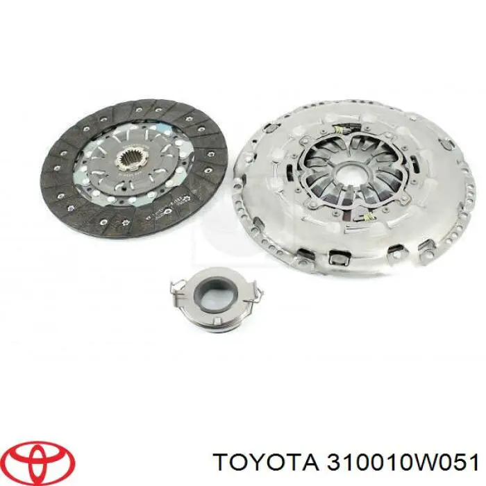 Комплект сцепления (3 части) Toyota 310010W051 цена, от 44.34 USD