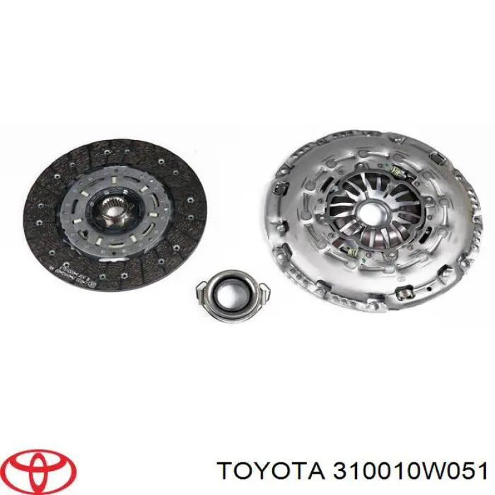 Купить 310010W051 Toyota Комплект сцепления (диск, корзина, подшипник)
