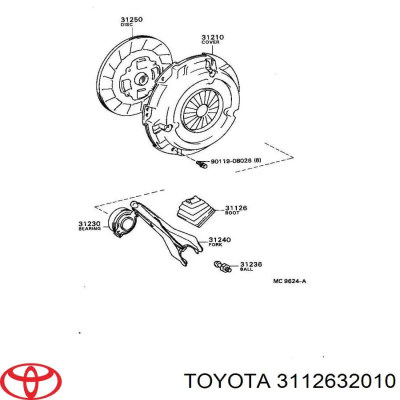 Пыльник вилки сцепления Toyota 3112632010 цена, от 2.53 USD
