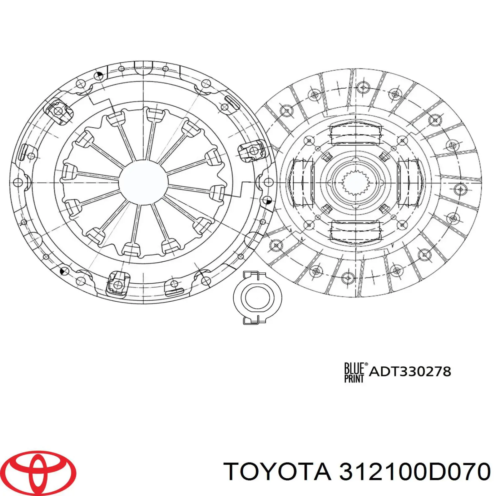 Корзина диска сцепления Toyota 312100D070