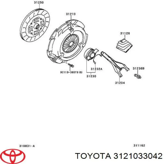 Корзина зчеплення 3121033042 Toyota