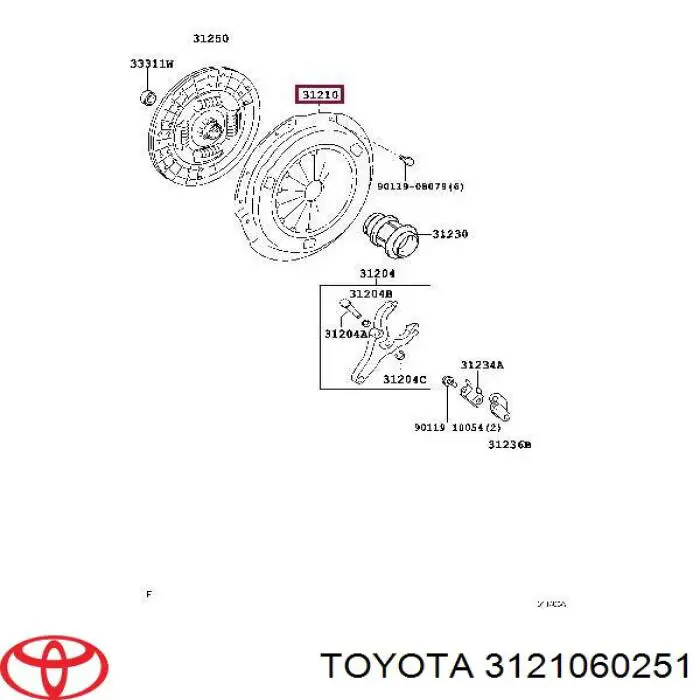 3121060251 Toyota cesta de embraiagem