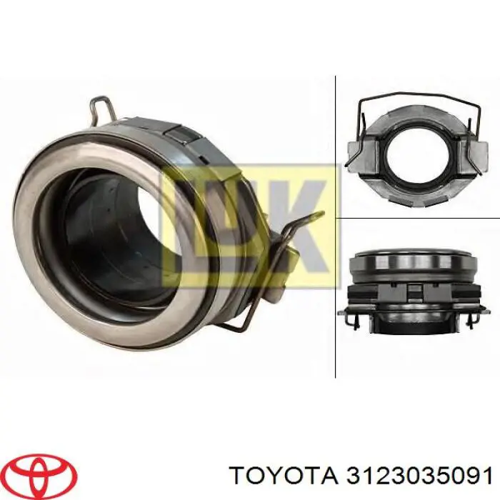 Cojinete de desembrague 3123035091 Toyota