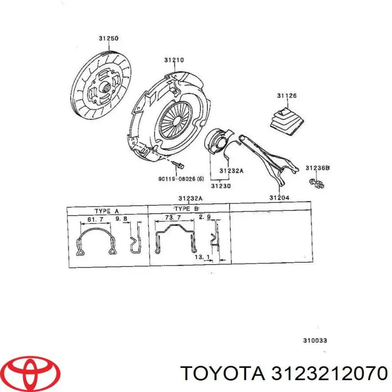 3123212070 Toyota 