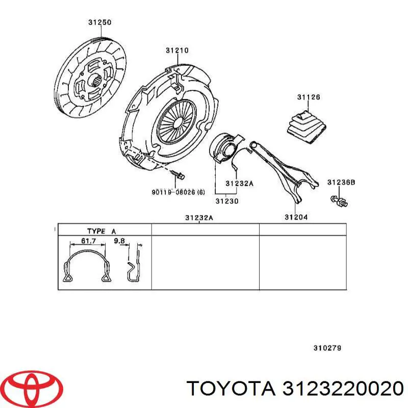 3123220020 Toyota 