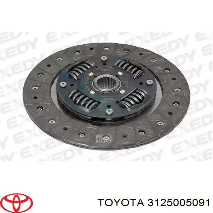 3125005091 Toyota диск сцепления
