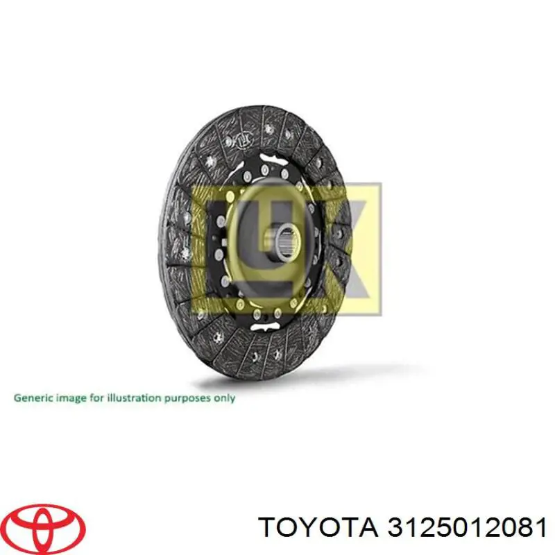 Диск сцепления 3125012081 Toyota