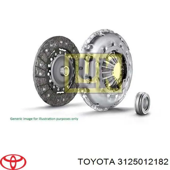 Disco de embrague 3125012182 Toyota