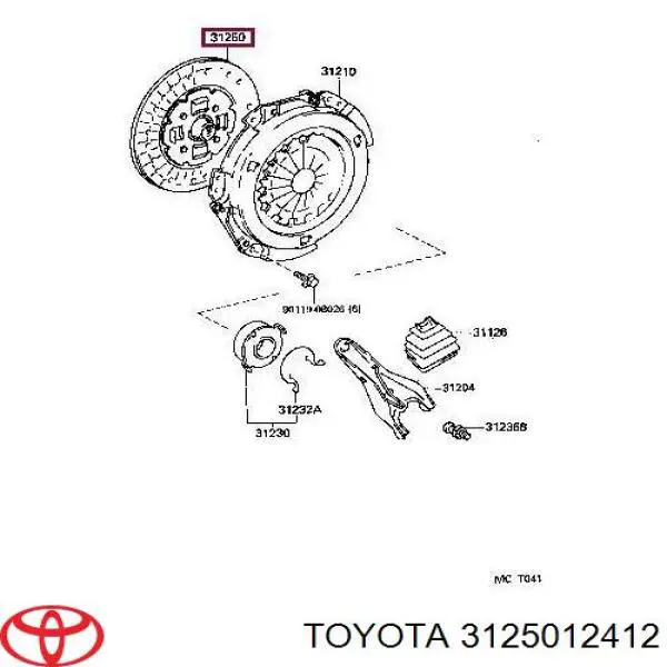 3125012412 Toyota диск сцепления