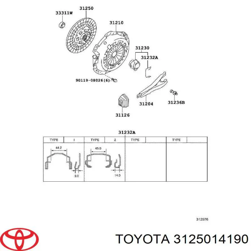  312501419084 Toyota