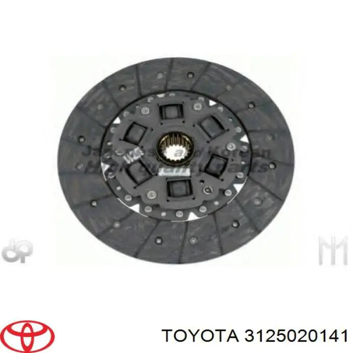 Disco de embrague 3125020141 Toyota