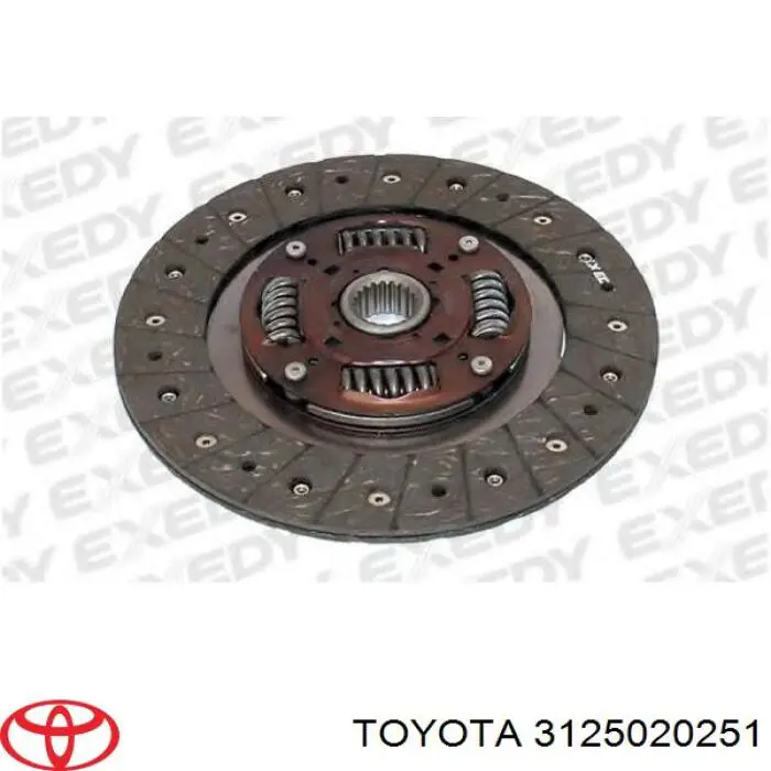 Disco de embrague 3125020251 Toyota