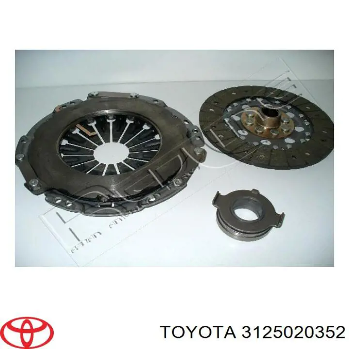 Диск сцепления 3125020352 Toyota