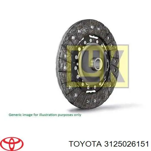 3125026151 Toyota диск сцепления