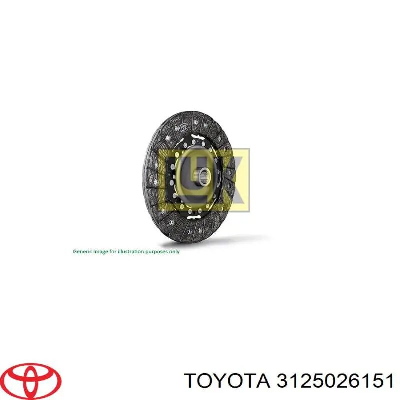 Disco de embrague 3125026151 Toyota