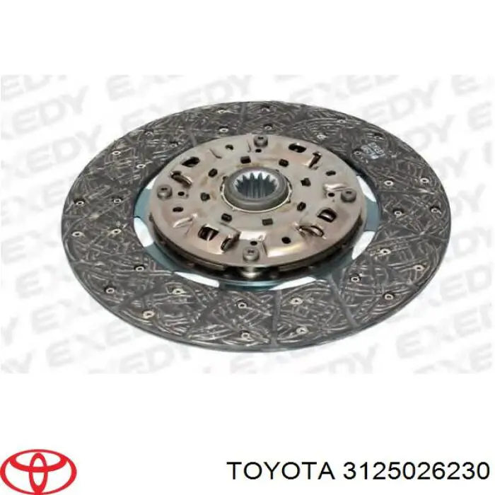 3125026230 Toyota диск сцепления