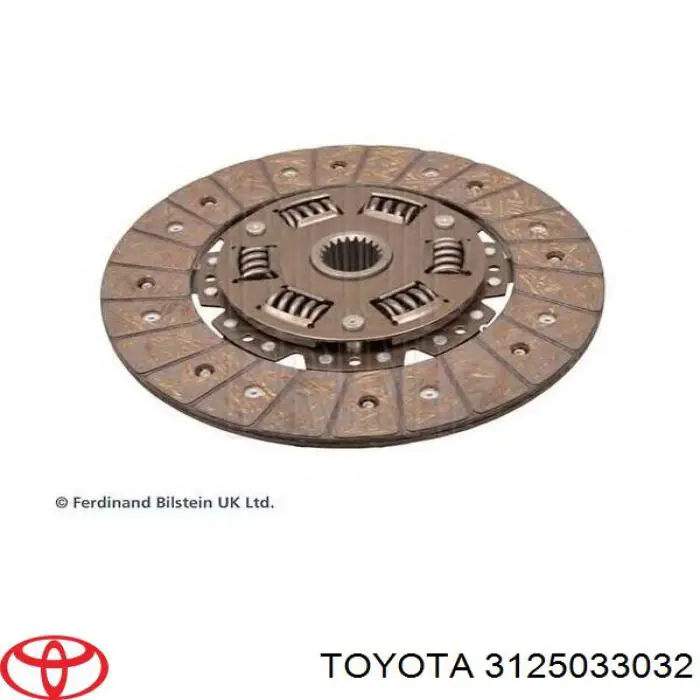 Disco de embrague 3125033032 Toyota