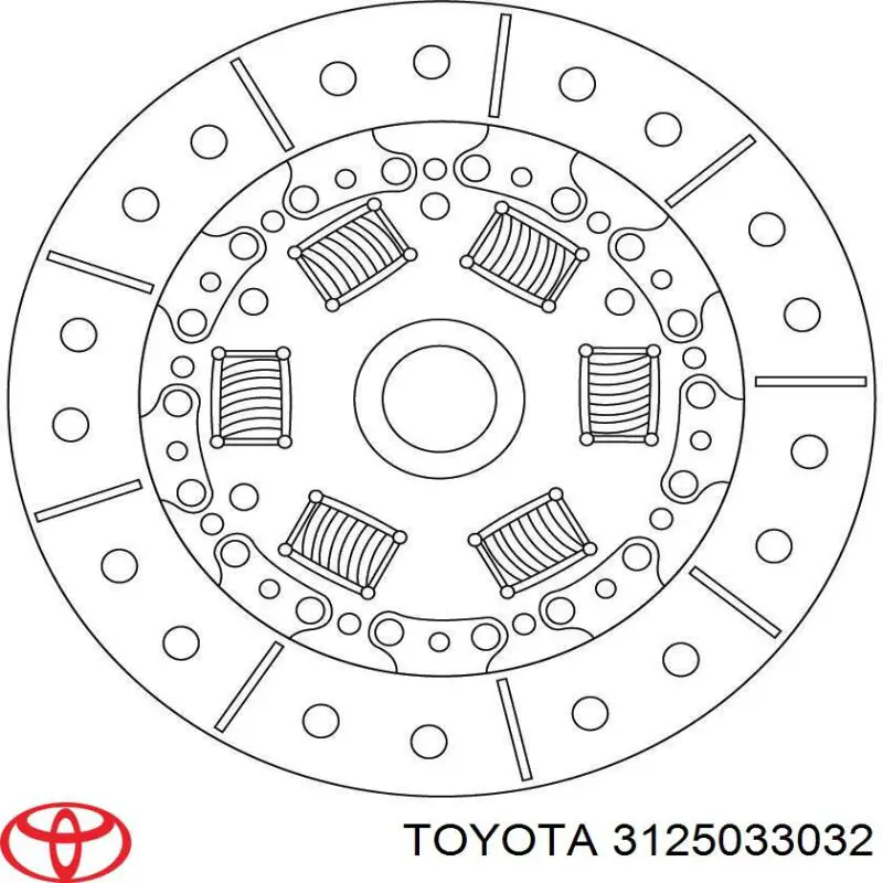 3125033032 Toyota диск сцепления